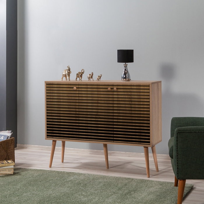 Hanah Home Mega-220 Consola Abstracta en Roble Sonoma Hanah Home Mega-220 Consola Abstracta en Roble Sonoma
